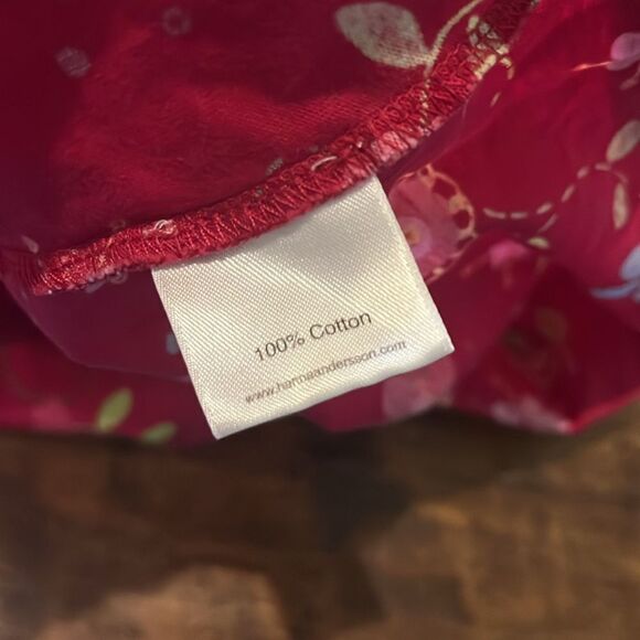 Hanna Andersson Horizontal Stripe/Floral Long Sleeve Dress, size 18-24 months - Picture 9 of 11